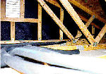Piping insulation in attic