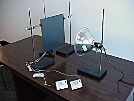 Photo of heat lamp and aparatus