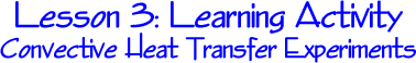 Lesson 3: Learning Activity -- Convective Heat Transfer Experiments