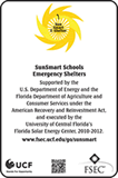 Sign that is placed at each E_Shelter PV installation site.