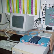 photo of computer screens and data logging equipment