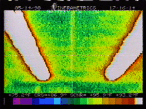 Infrared thermograph of lights