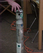 Picture of bottle of tracer gas.