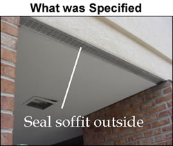 Picture of Seal Soffit Outside.